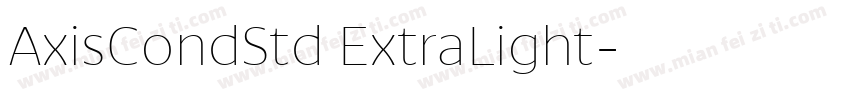 AxisCondStd ExtraLight字体转换